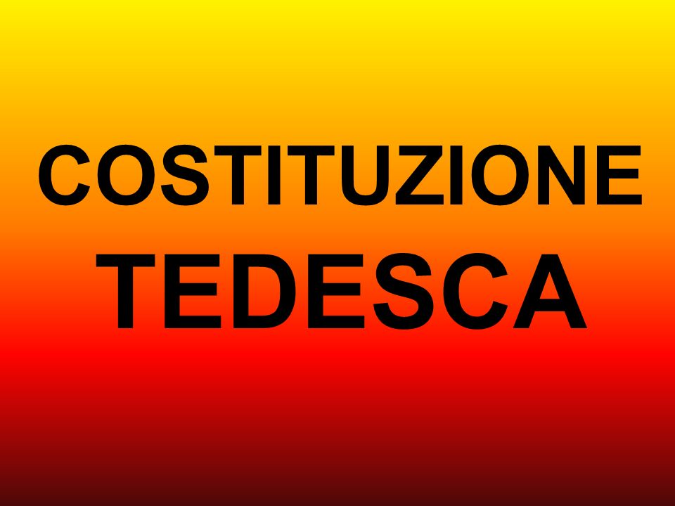 COSTITUZIONE TEDESCA