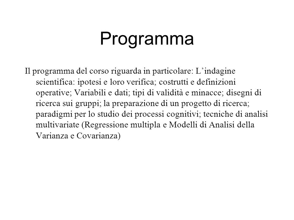 Programma