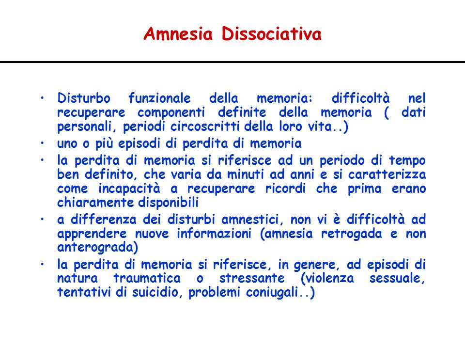 Amnesia Dissociativa