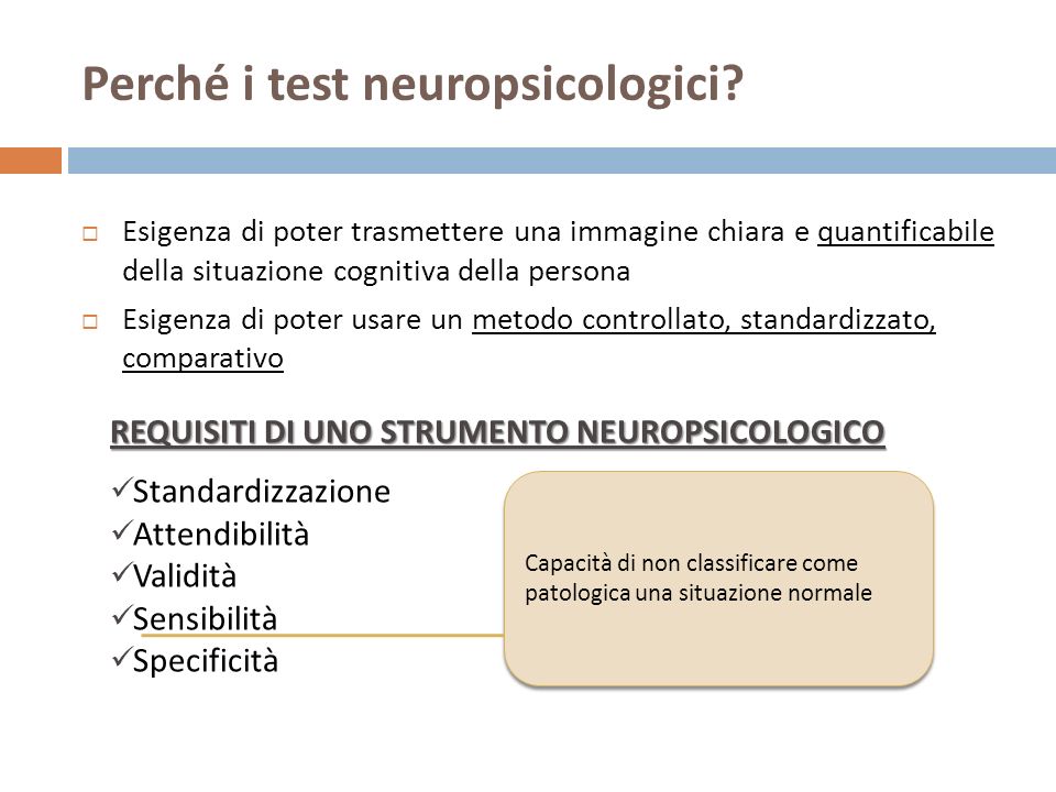 Perché i test neuropsicologici