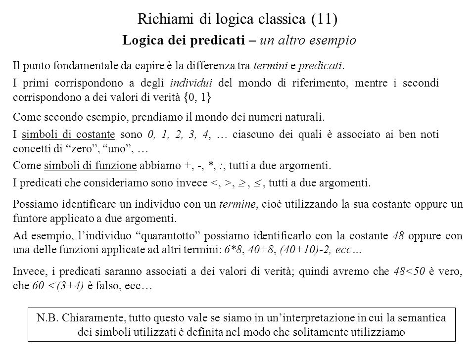 Richiami di logica classica (11)