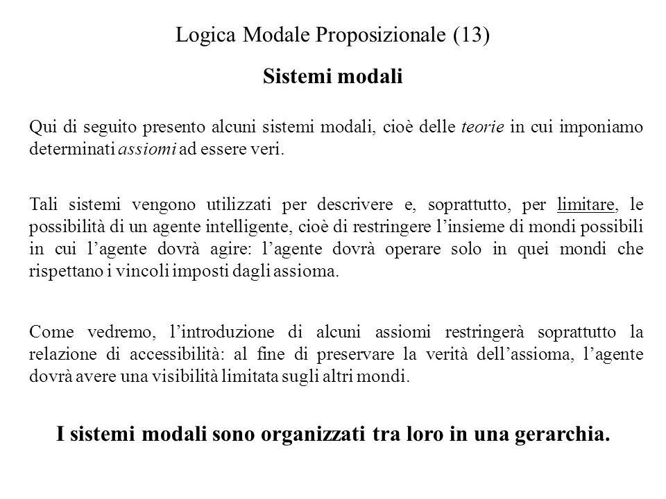 Logica Modale Proposizionale (13)