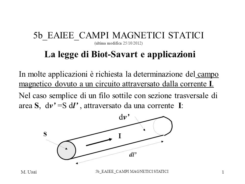 5b_EAIEE_CAMPI MAGNETICI STATICI