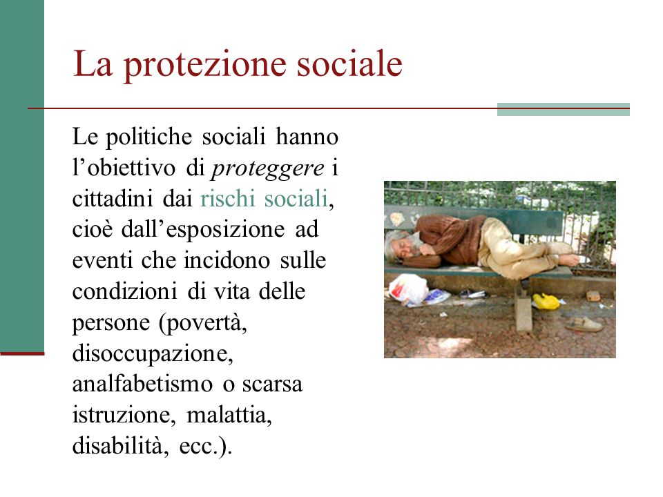 La protezione sociale