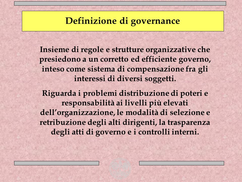 Definizione di governance