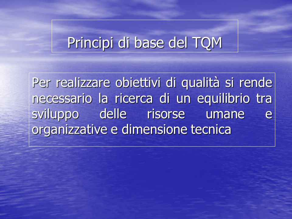Principi di base del TQM