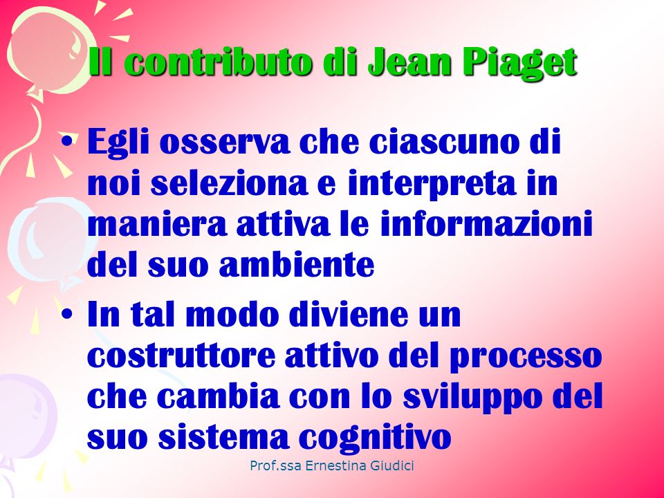 Il contributo di Jean Piaget