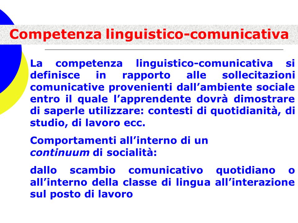 Competenza linguistico-comunicativa