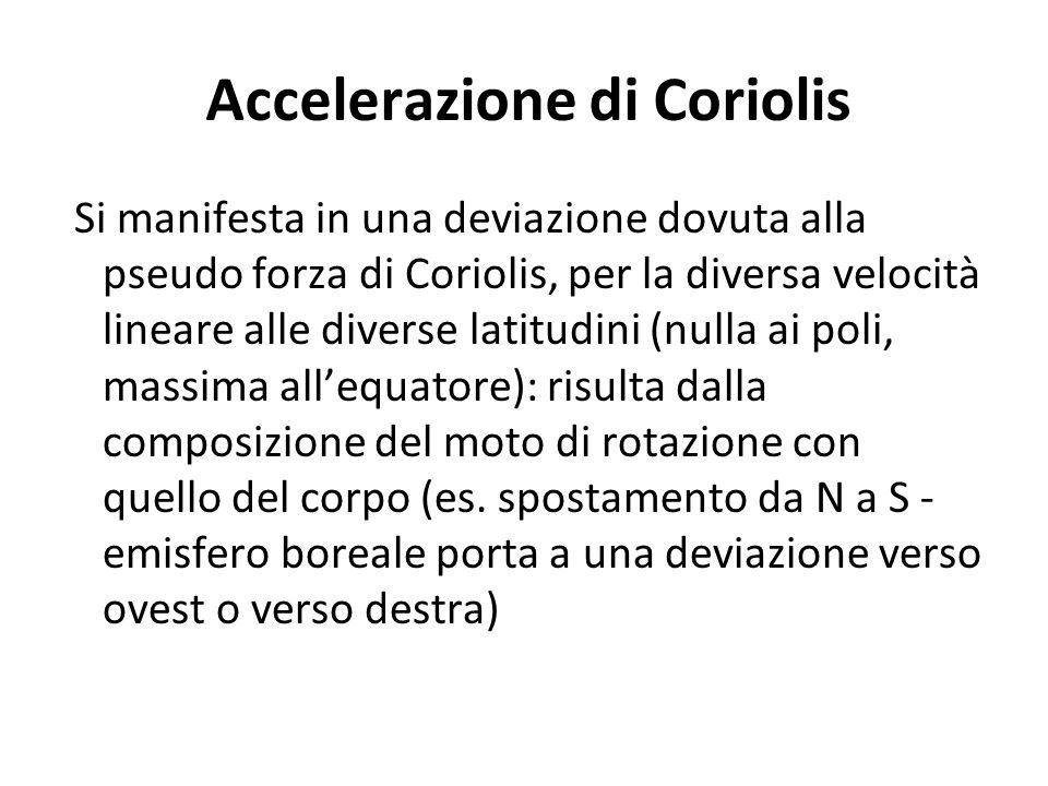 Accelerazione di Coriolis