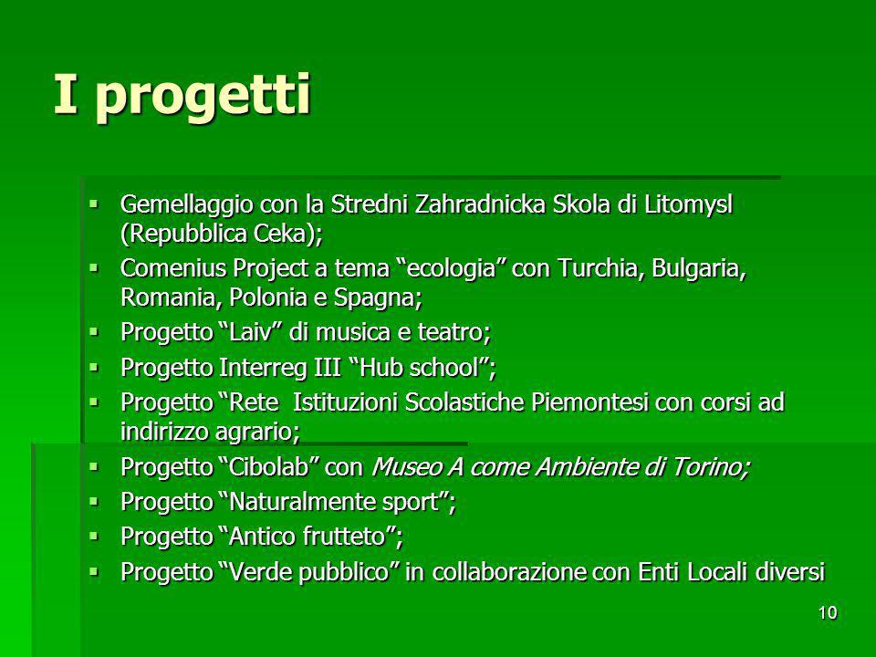 I progetti Gemellaggio con la Stredni Zahradnicka Skola di Litomysl (Repubblica Ceka);