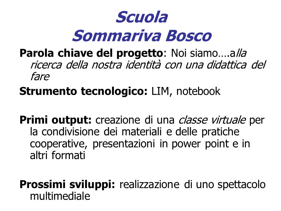 Scuola Sommariva Bosco