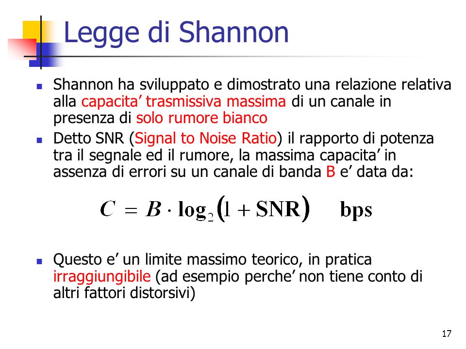 Legge di Shannon