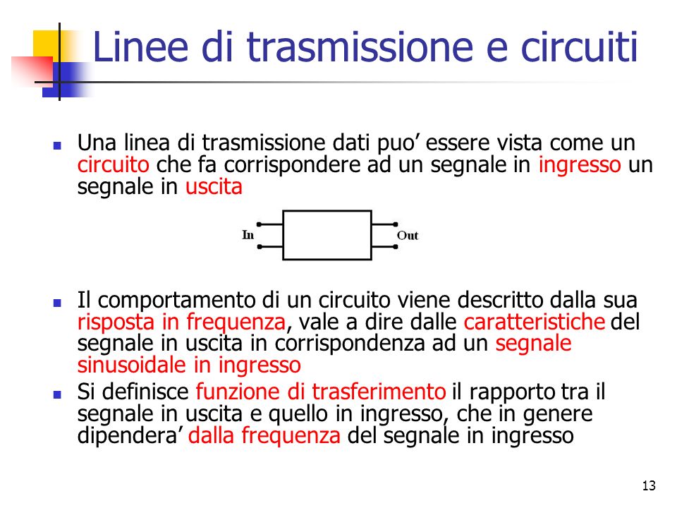 Linee di trasmissione e circuiti