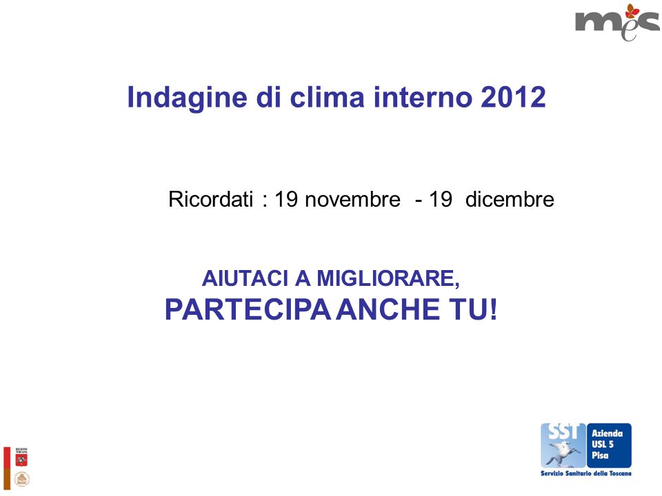 Indagine di clima interno 2012