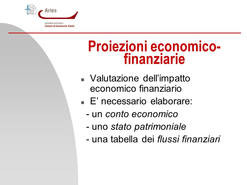 Proiezioni economico-finanziarie
