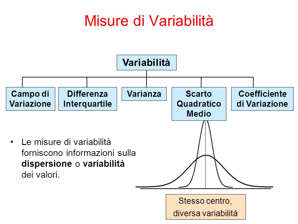 Misure di Variabilità Variabilità