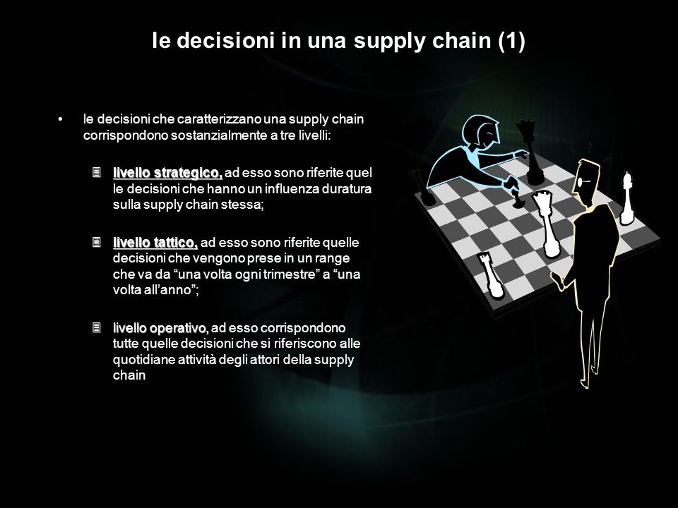 le decisioni in una supply chain (1)