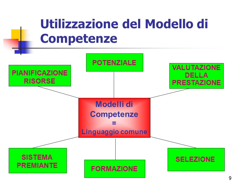 Utilizzazione del Modello di Competenze