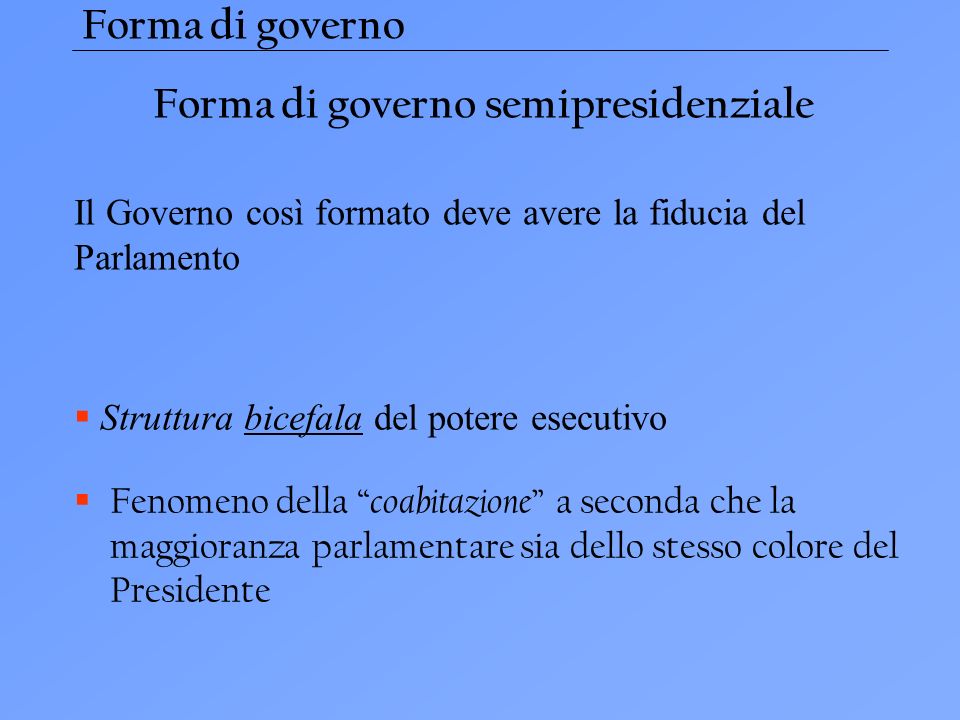 Forma di governo semipresidenziale