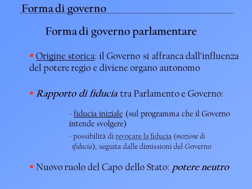 Forma di governo parlamentare