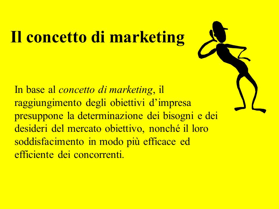 Il concetto di marketing
