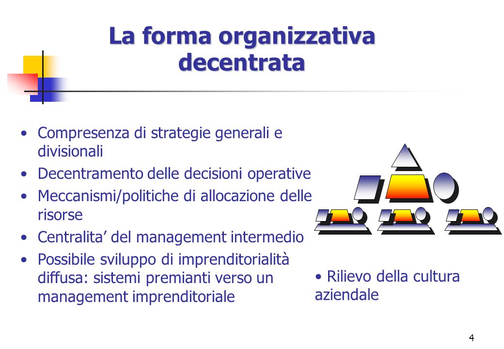 La forma organizzativa