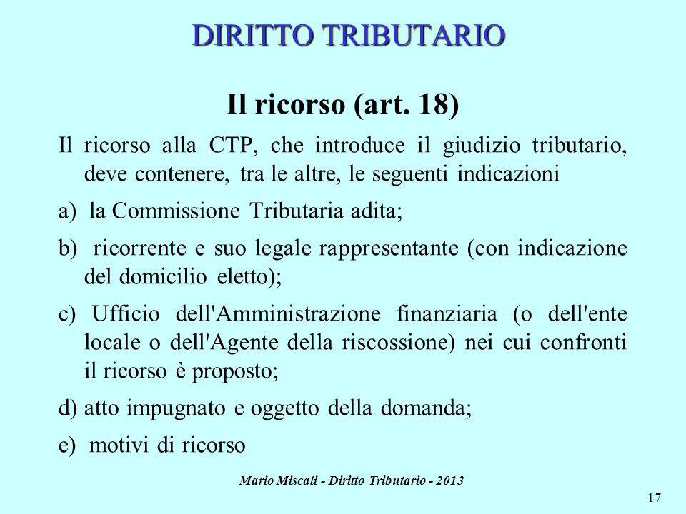 Mario Miscali - Diritto Tributario