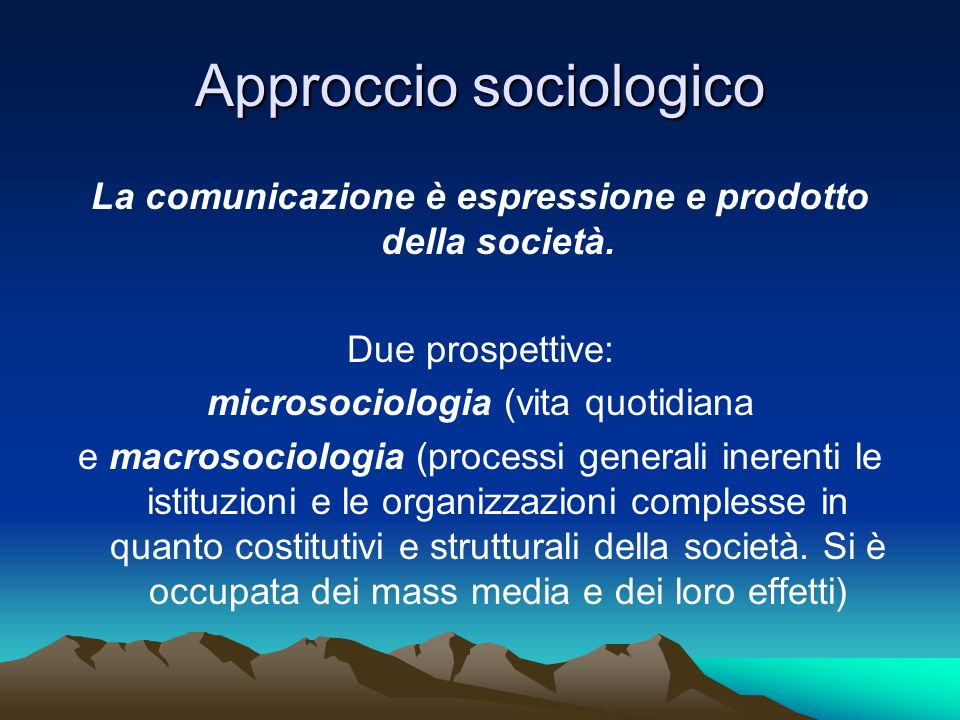 Approccio sociologico