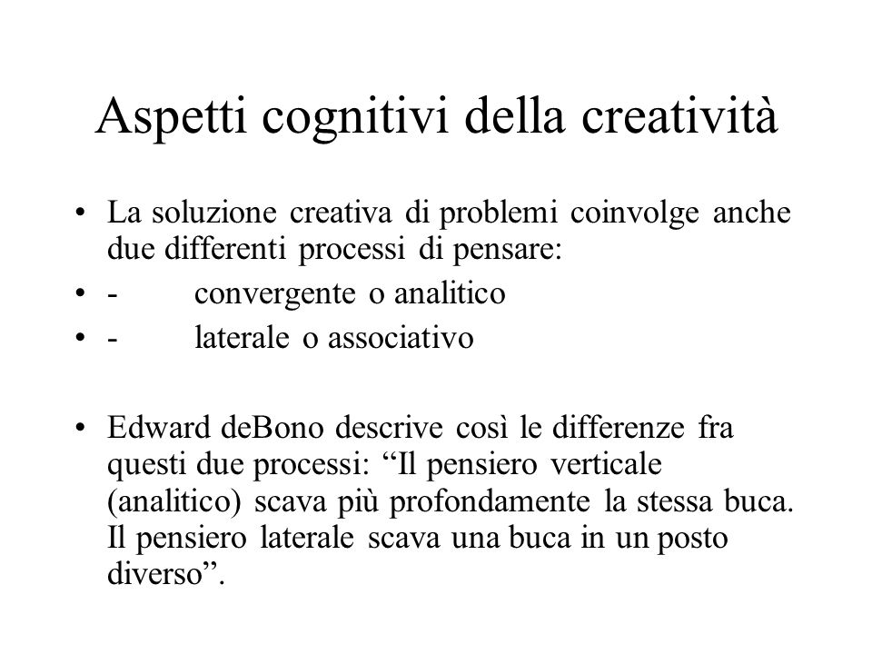 Aspetti cognitivi della creatività