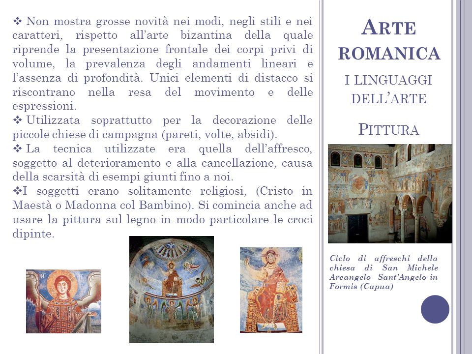 Arte romanica i linguaggi dell’arte Pittura