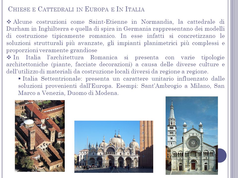 Chiese e Cattedrali in Europa e In Italia