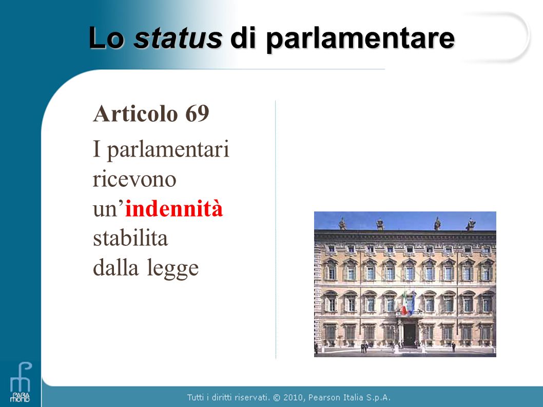 Lo status di parlamentare