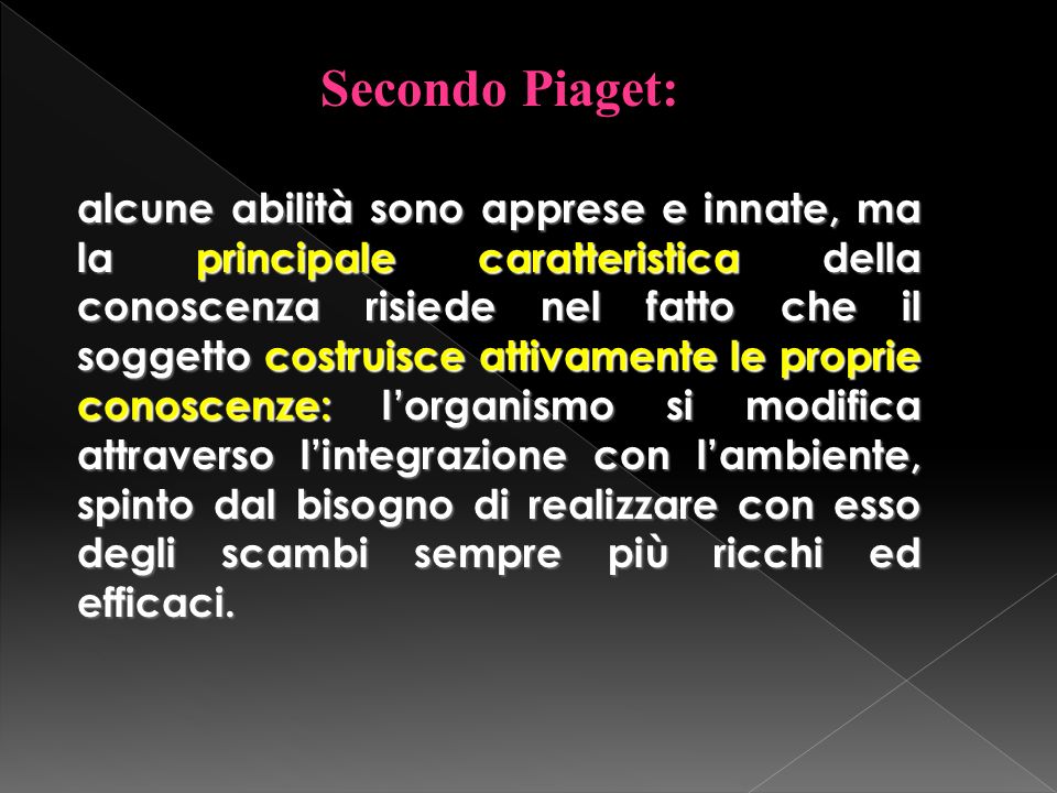 Secondo Piaget:
