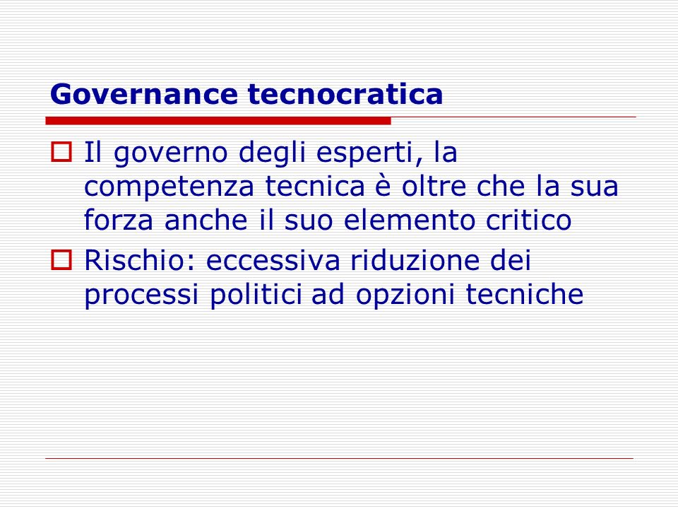 Governance tecnocratica