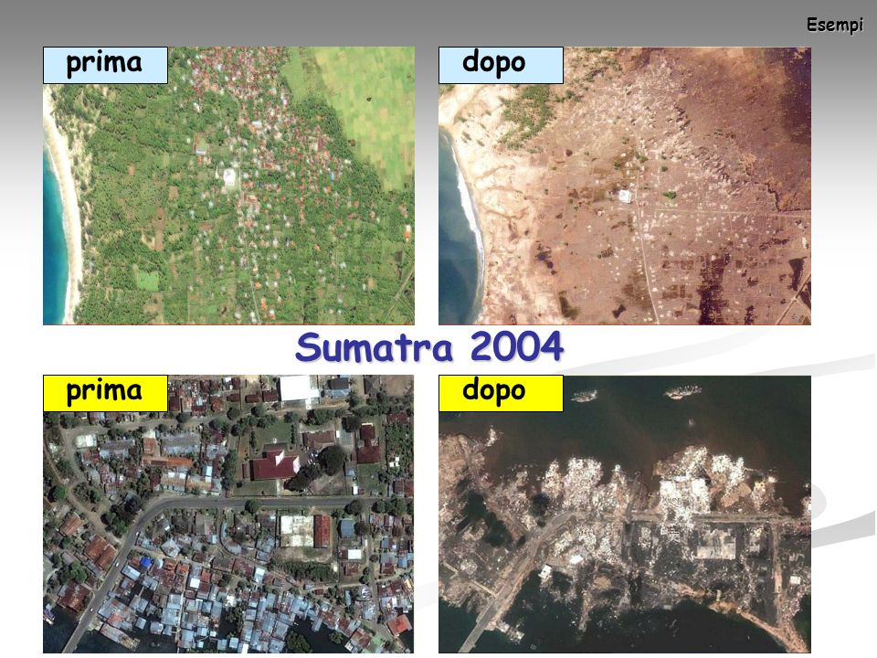 Esempi prima dopo Sumatra 2004 prima dopo