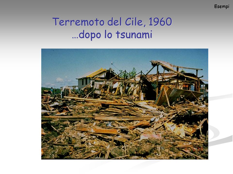 Esempi Terremoto del Cile, 1960 …dopo lo tsunami