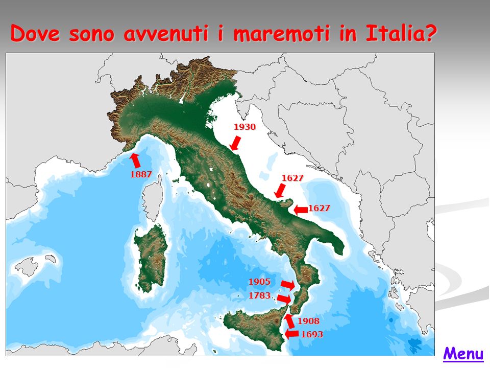 Dove sono avvenuti i maremoti in Italia