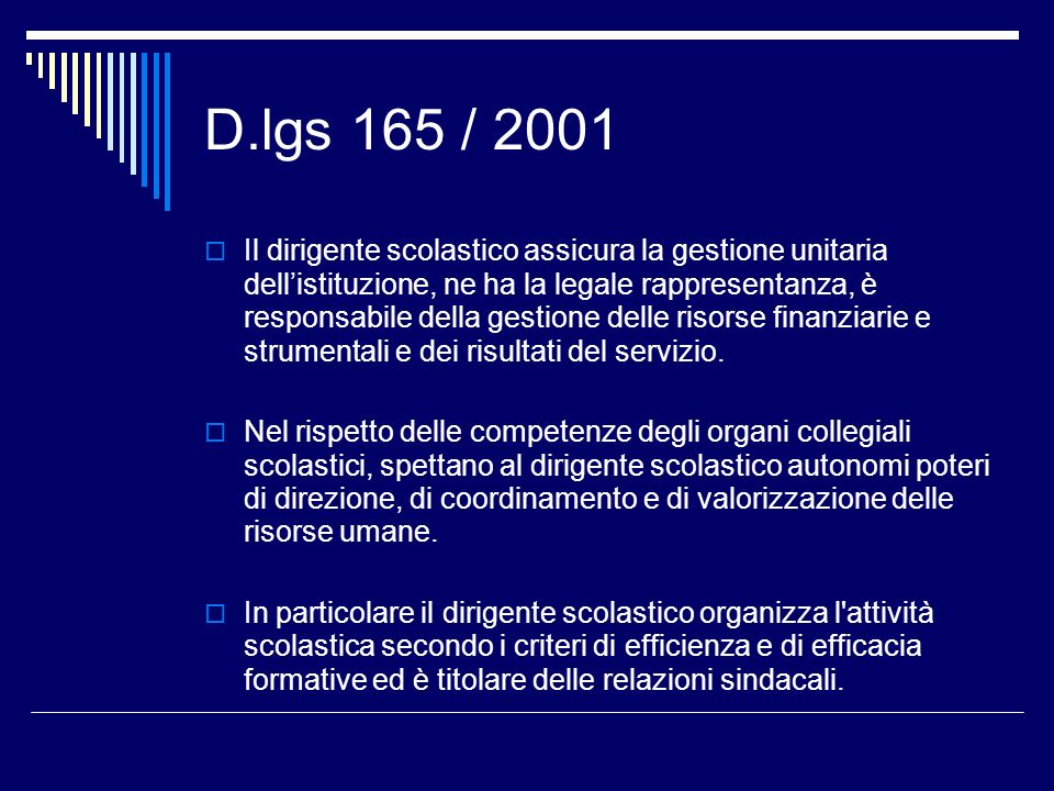 D.lgs 165 / 2001