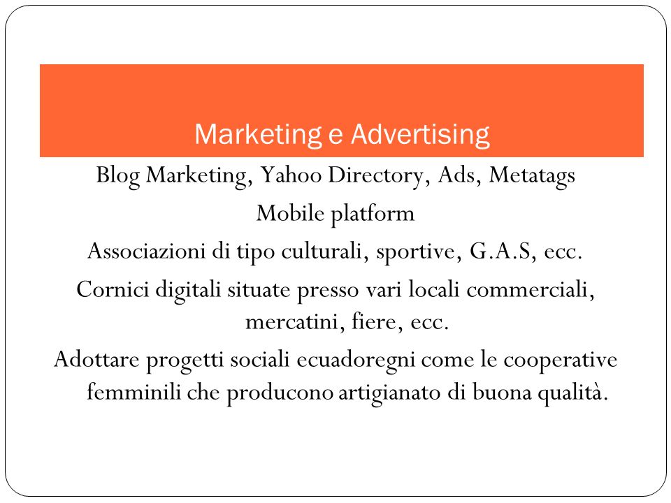 Marketing e Advertising