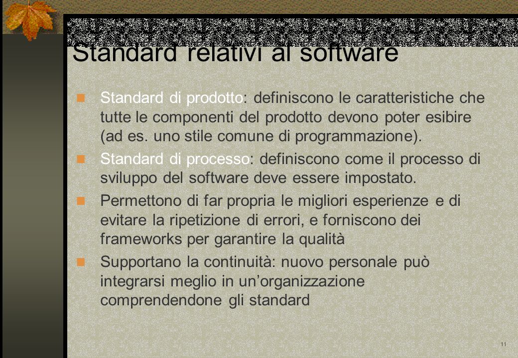 Standard relativi al software