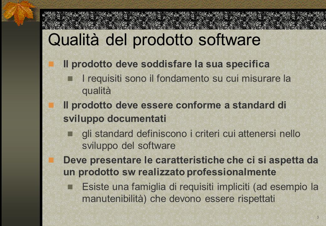 Qualità del prodotto software