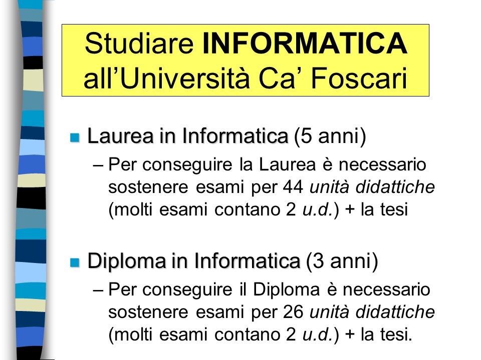 Studiare INFORMATICA all’Università Ca’ Foscari
