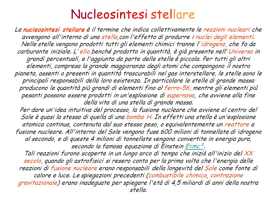 Nucleosintesi stellare