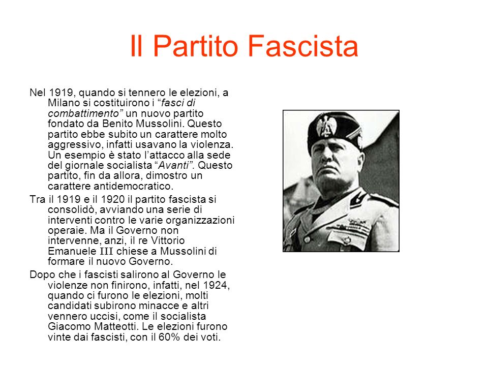Il Partito Fascista