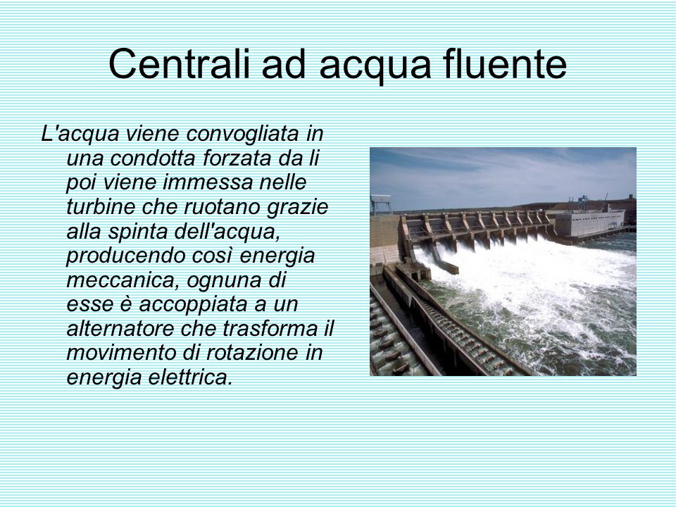 Centrali ad acqua fluente