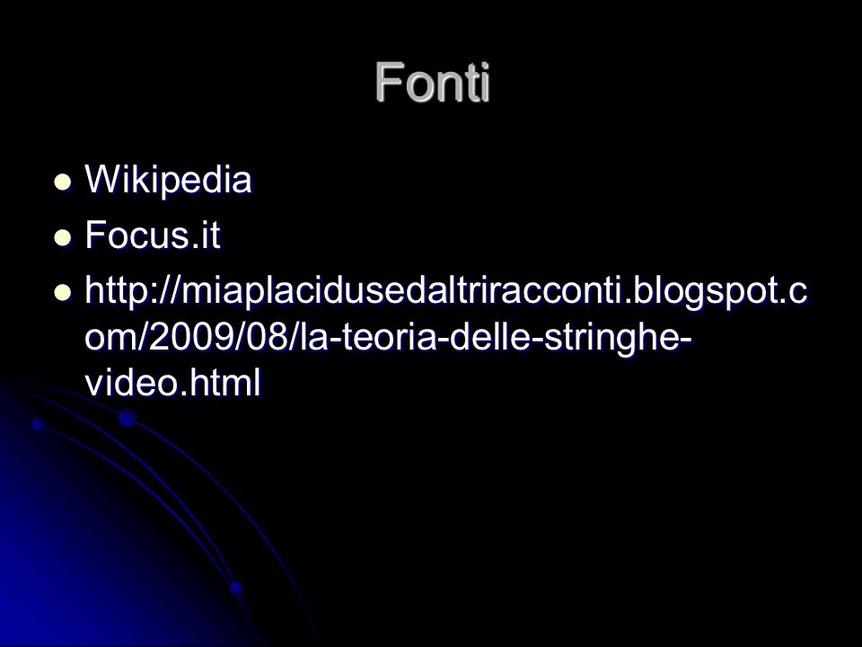 Fonti Wikipedia Focus.it