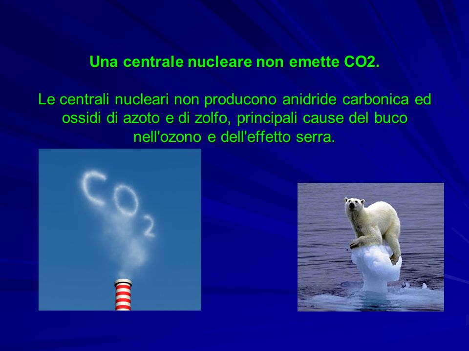 Una centrale nucleare non emette CO2