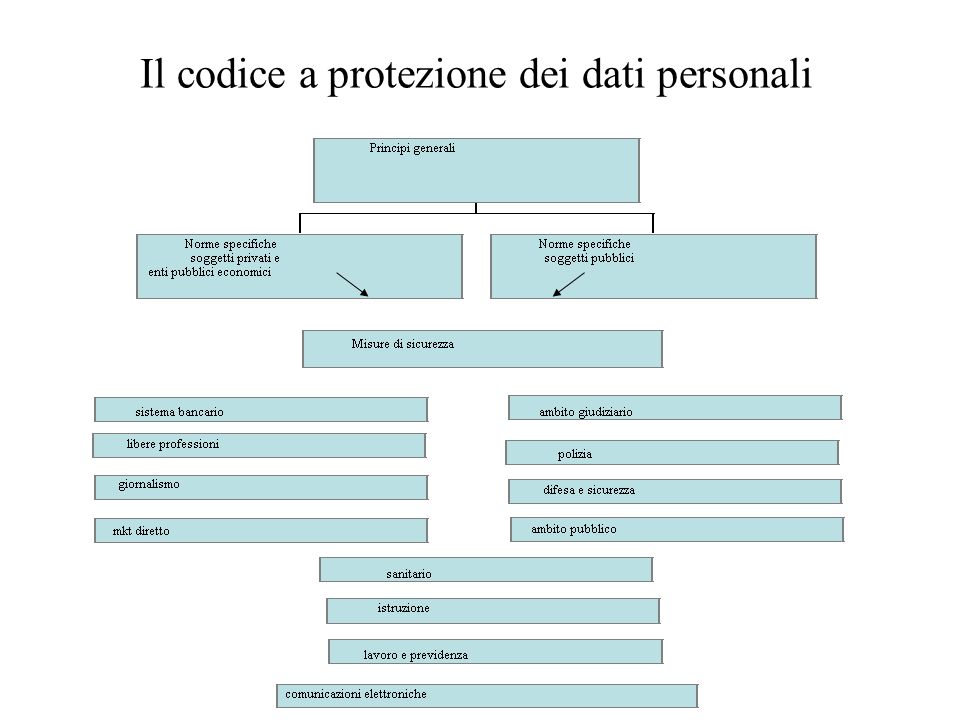 Il codice a protezione dei dati personali
