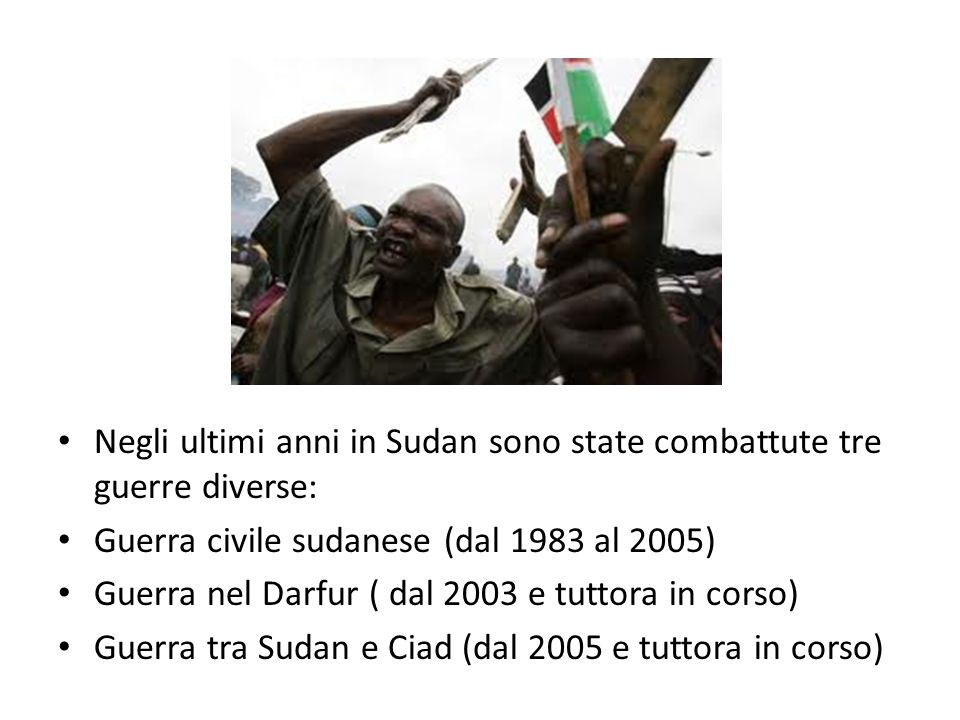 Negli ultimi anni in Sudan sono state combattute tre guerre diverse: