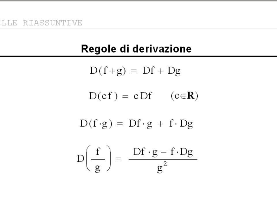 Regole di derivazione